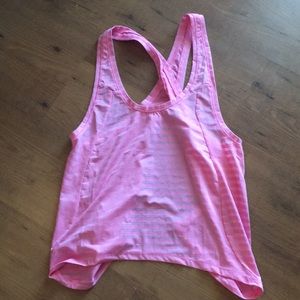 ZYIA pink nimbus split back tank.